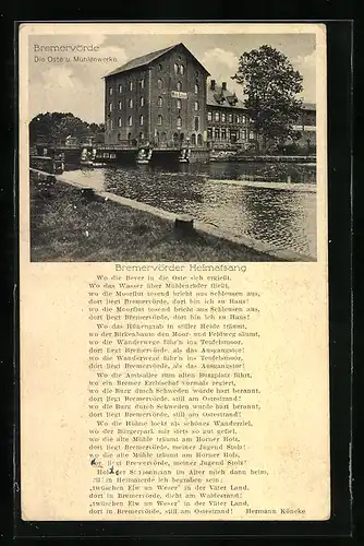 AK Bremervörde, Die Oste und Mühlenwerke, Bremervorder Heimatsang