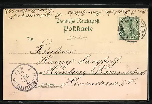 Lithographie St. Andreasberg, Am Rehberger Grabenhaus, Heilstätte Oderberg, Teichanlagen m. Springbrunnen, Ortsansicht