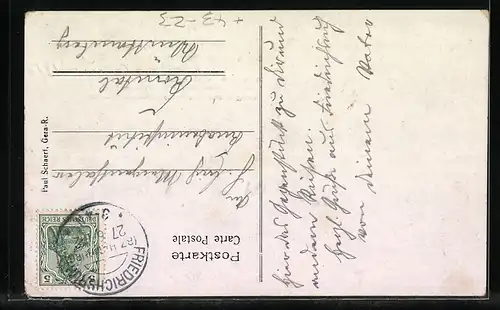 AK Friedrichsruh, Der kleinste Mann der Welt Joh. Behnke, Stadttyp