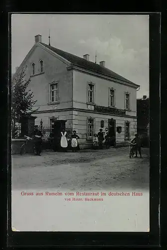 AK Rumeln, Restaurant im Deutschen Haus von Heinr. Heckmann