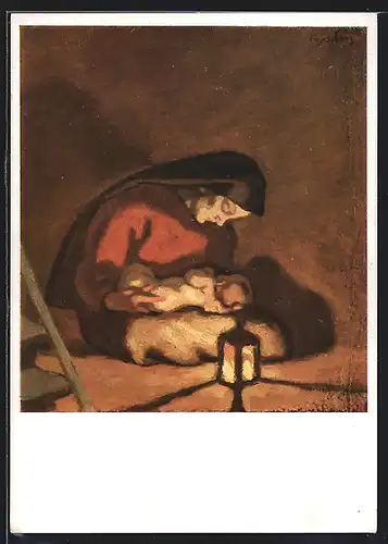 Künstler-AK Albin Egger-Lienz: Madonna