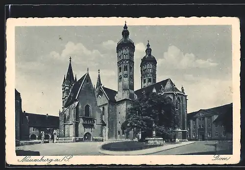 AK Naumburg, Strassenpartie am Dom