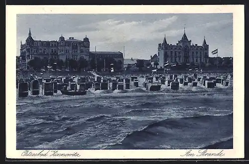AK Zinnowitz, Am Strande des Ostseebades