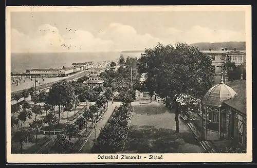 AK Zinnowitz, Der Strand aus der Vogelschau