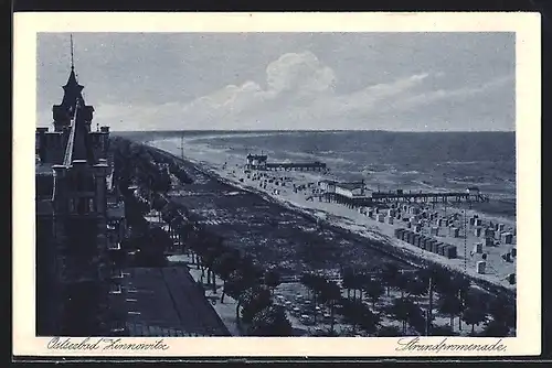 AK Zinnowitz, Die Strandpromenade aus der Vogelschau