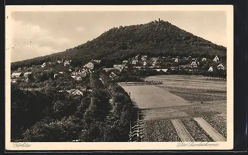 AK Görlitz, Fernsicht zur Landeskrone
