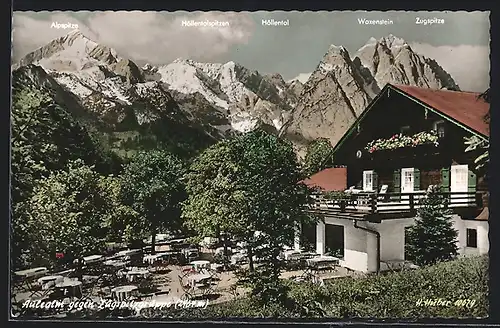 AK Garmisch-Partenkirchen, Restaurant Aulealm im Hochgebirge