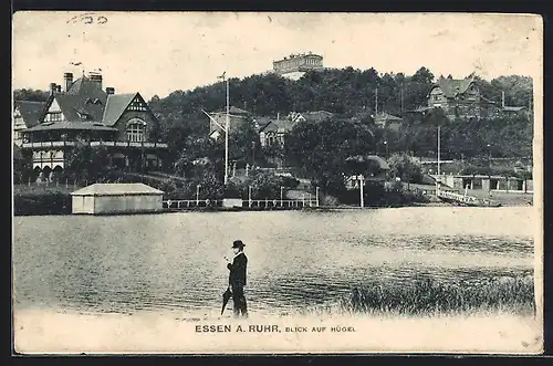 AK Essen a. Ruhr, Blick auf Hügel