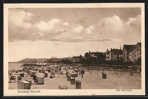 AK Bansin, Strandpartie mit Strandkörben