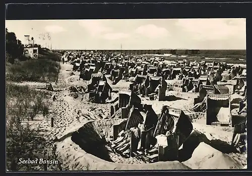 AK Bansin, Blick auf den gut besuchten Strand
