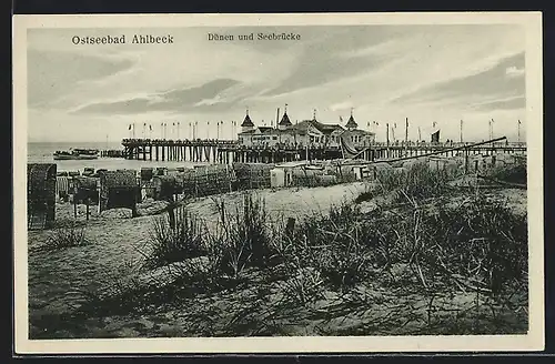 AK Ahlbeck, Dünen und Seebrücke