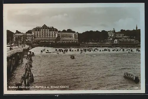 AK Heringsdorf, Kurhaus u. Strand-Casino