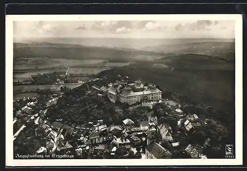 AK Augustusburg i. Erzgebirge, Schloss auf dem Hügel