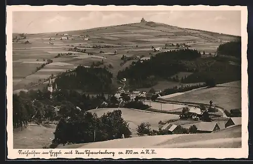 AK Neuhausen im Erzgeb., Blick auf den Schwartenberg