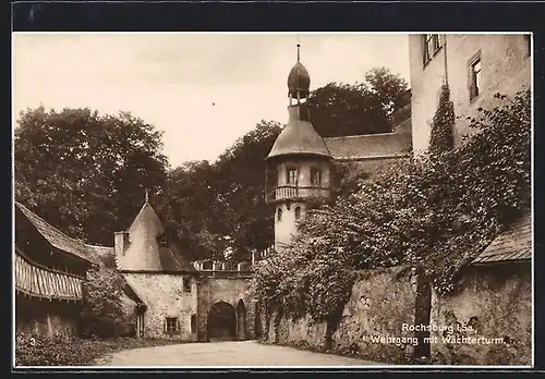 AK Rochsburg i. Sa., Wehrgang mit Wächterturm