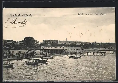 AK Ahlbeck, Blick von der Seebrücke