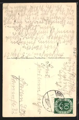 AK Fischbachau / Obb., Strassenpartie mit Gebäudeansicht