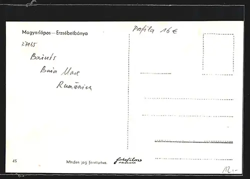 AK Erzsébetbánya, Utcarészlet