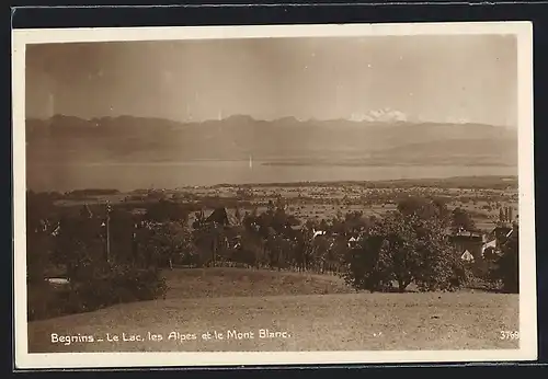 AK Begnins, le Lac, les Alpes et le Mont Blanc