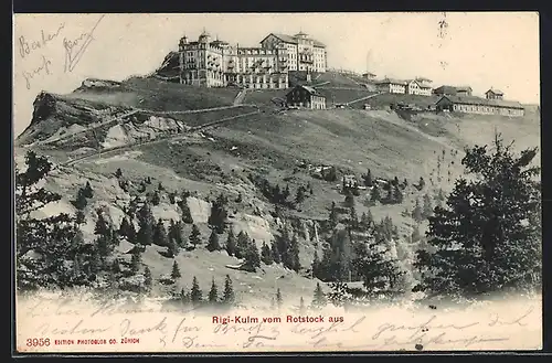 AK Rigi-Kulm, Blick vom Rotstock aus