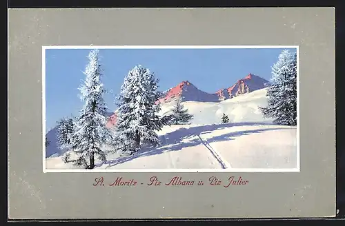 AK St. Moritz, Piz Albana u. Piz Julier