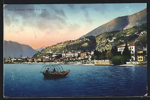 AK Locarno, veduta dal Lago