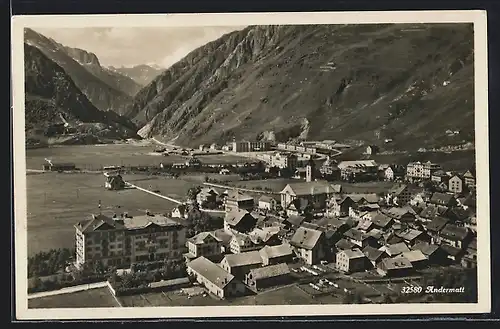 AK Andermatt, Teilansicht von oben