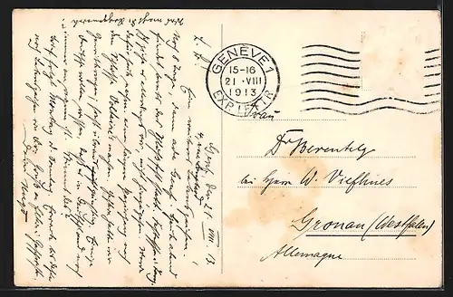 AK Genève, Place des Alpes et le Mont Blanc