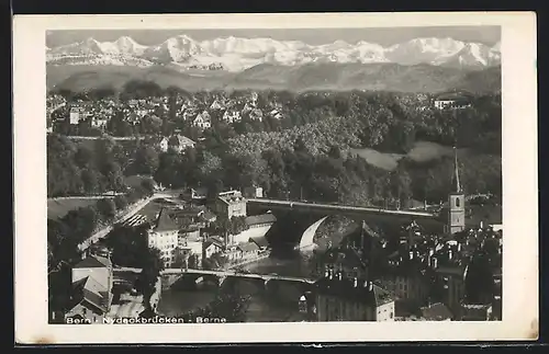 AK Bern, Blick auf die Nydeckbrücken