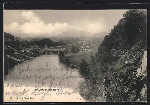 AK Neubrück bei Bern, Blick über den Fluss