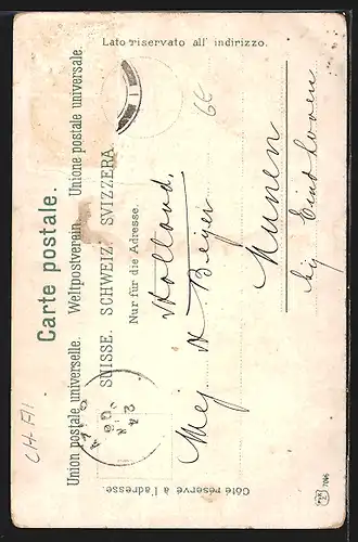 AK Wildkirchli, Paar vor der Kapelle