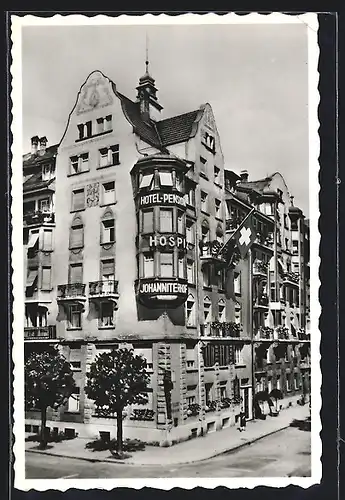 AK Luzern, Hotel Johanniterhof in der Sempacherstrasse 46