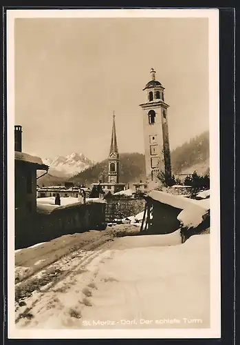 AK St. Moritz-Dorf, Am schiefen Turm