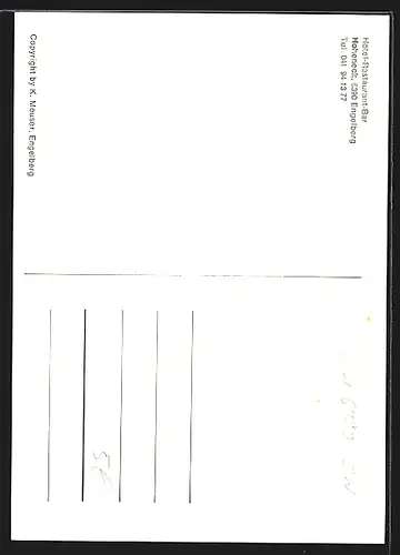 AK Engelberg, Hotel Restaurant Hoheneck mit Bar