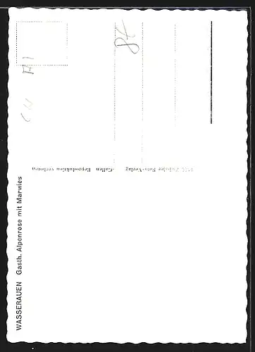 AK Wasserauen, Gasthaus Alpenrose mit Marwies