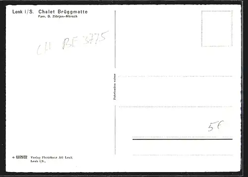 AK Lenk i. S., Am Chalet Brüggmatte