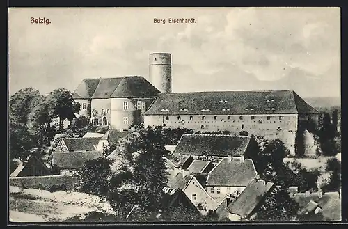 AK Belzig, Ansicht der Burg Eisenhardt