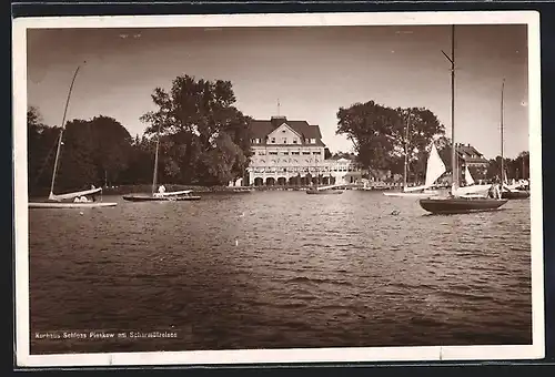 AK Pieskow am Scharmützelsee, Segelboote und Kurhaus