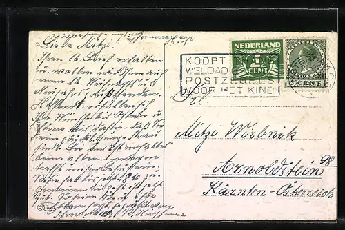 AK Hufeisen mit Kleeblättern, Mädchen auf Schlitten, Neujahrsgrüsse