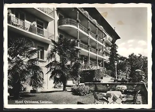 AK Locarno, Hotel Quisisana, Gartenpartie