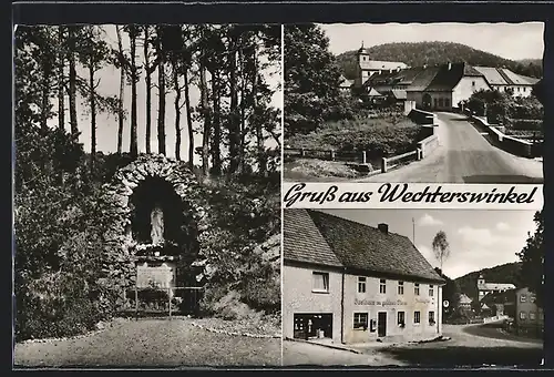 AK Wechterswinkel bei Neustadt /Saale, Gasthaus zum goldenen Stern, Ortsansicht