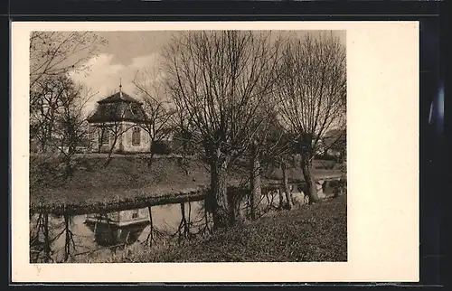 AK Ipsheim, Blick auf ein Gartenhaus