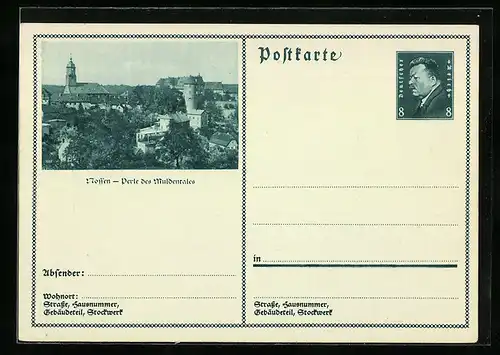 AK Nossen, Die Perle des Muldentales, Ganzsache