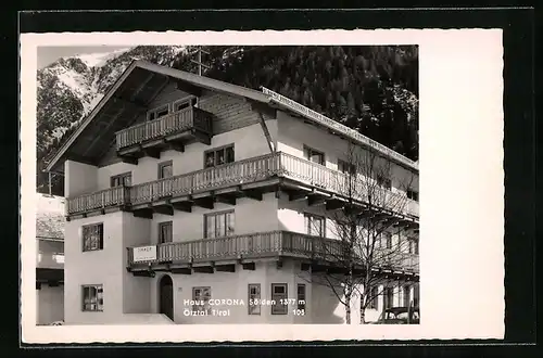 AK Sölden /Ötztal, Ansicht Haus Corona