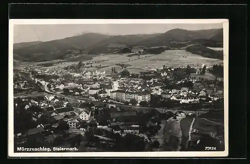 AK Mürzzuschlag /Steiermark, Ortsansicht vom Flugzeug aus