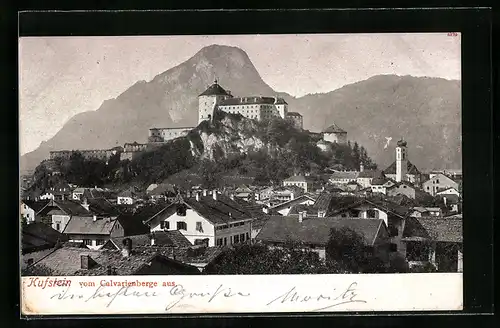 AK Kufstein, Blick vom Calvarienberge aus