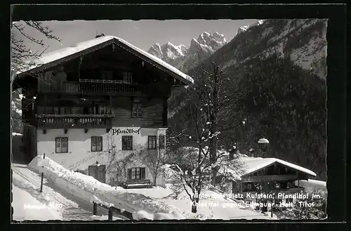 AK Kufstein im Kaisertal, Pfandlhof gegen Ellmauer-Halt, Inh. Kathl Schwaighofer