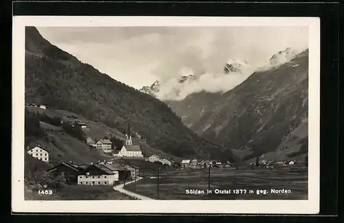 AK Sölden im Ötztal, Ortsansicht gegen Norden