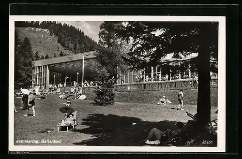 AK Semmering, Gäste im Aussenbereich des Hallenbads