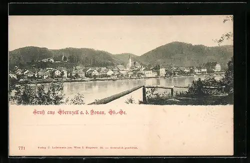 AK Obernzell a. Donau, Ortsansicht mit Kirche